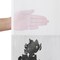Americanflat 72x75 Hookless Shower Curtain - Floral Cream and Red Shower Curtain with Sheer Panel, Snap-In Liner, and Grommets - 100% Polyester